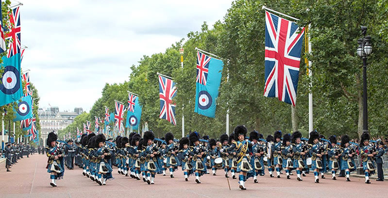 RAF Pipes and Drums - RAF 100